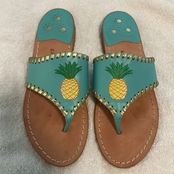 Jack Rogers pineapple sandals, 8.5 - Picture 2 of 4